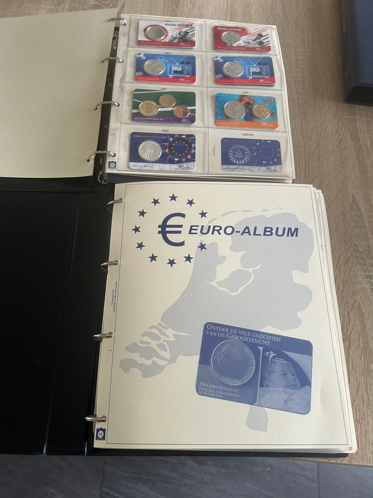 Grote verzameling Coincards in albums, Ophalen of Verzenden, Koningin Beatrix, Euro's