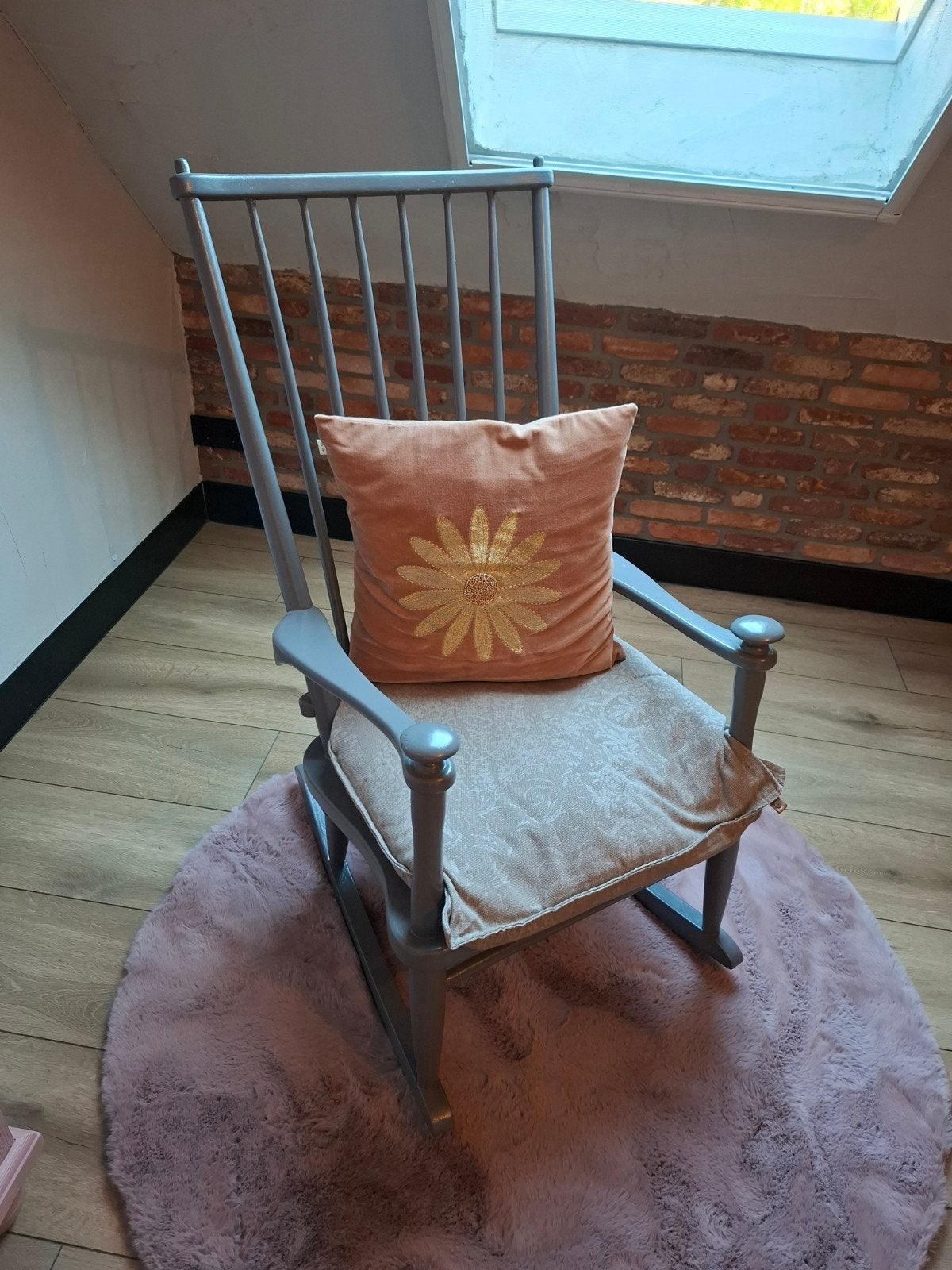Mooie brocante schommelstoel, Antiek en Kunst, Ophalen