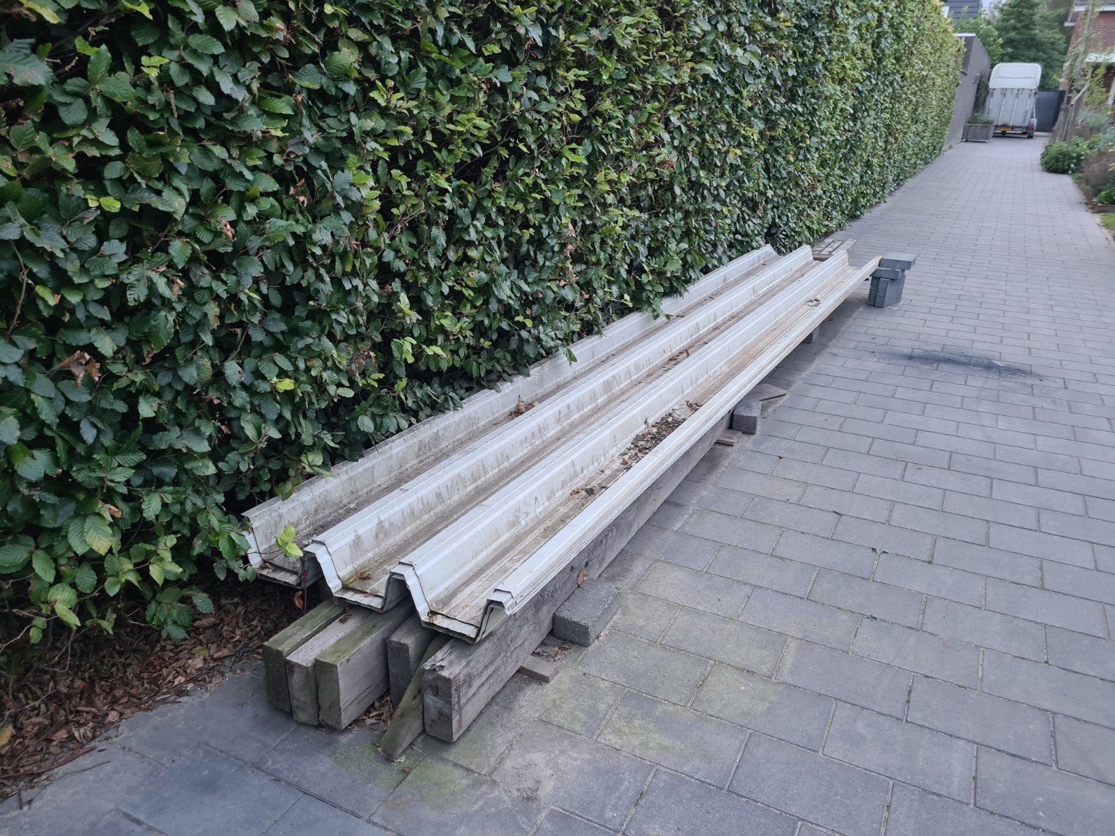 Warmdakplaten en profielen - 30m² overkapping, Ophalen, Overige kleuren, Metaal, 15 m² of meer