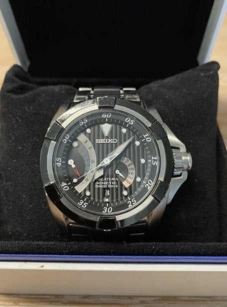 SEIKO Velatura Kinetic Direct Drive Ref. SRH005P1, Polshorloge, Ophalen of Verzenden, Zo goed als nieuw, Seiko