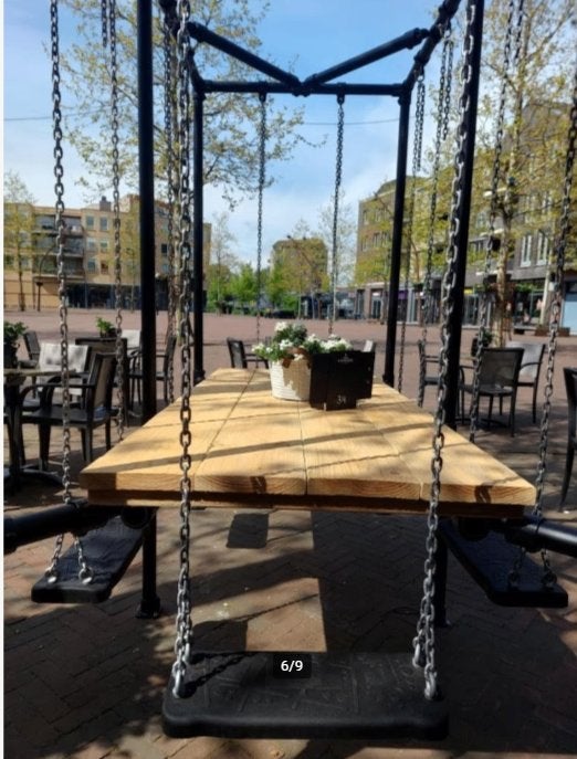Schommel tafel terras, Ophalen, Zo goed als nieuw, Stoel