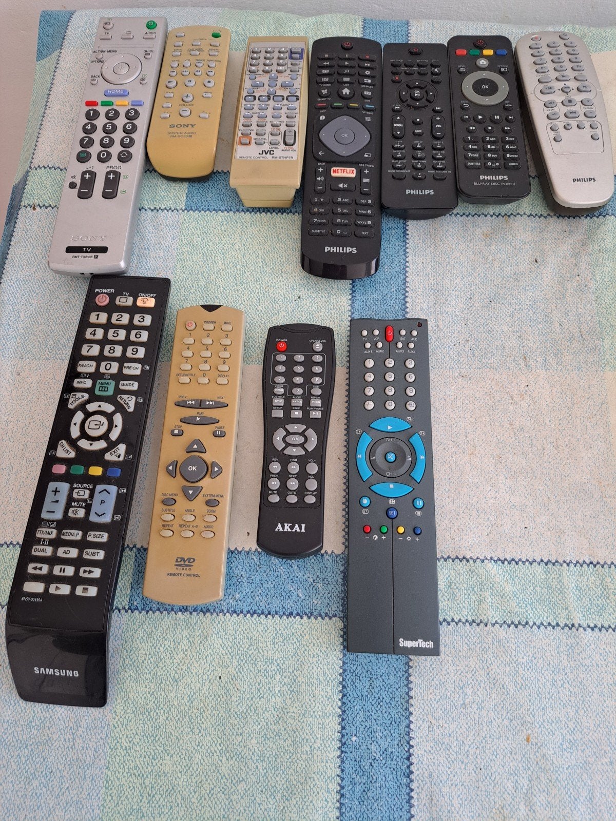 Sony, Samsung, Jvc,supertech, akai televisie dvd afstandsbe., Ophalen of Verzenden, Zo goed als nieuw, Dvd