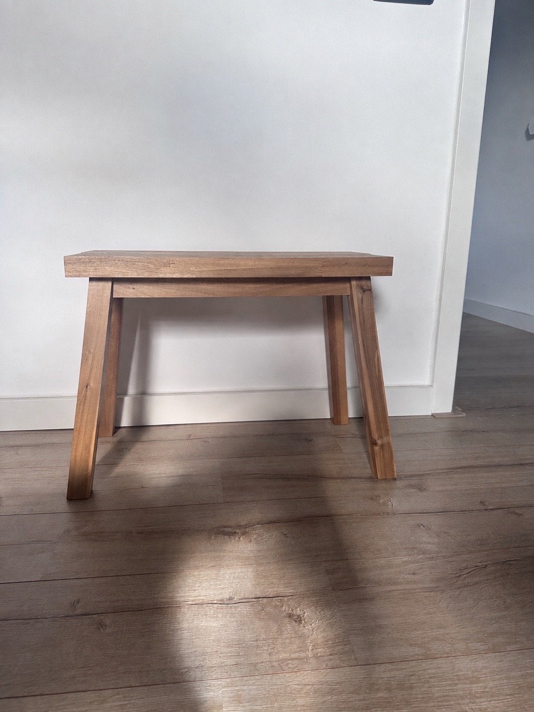 IKEA Houten eiken kruk / bankje, Huis en Inrichting, Ophalen, Zo goed als nieuw, Hout
