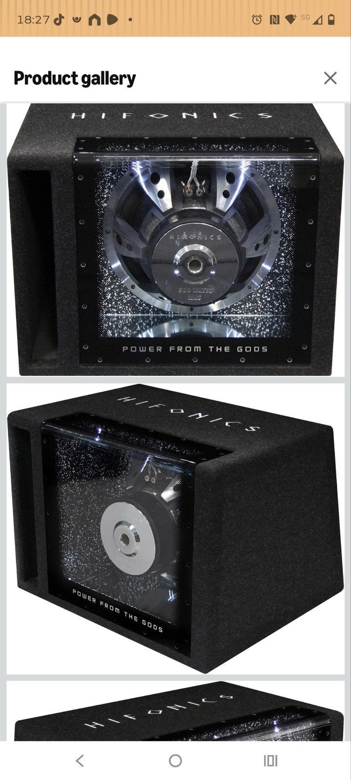 Hifonics subwoofer + Spectron versterker, Ophalen of Verzenden, Gebruikt