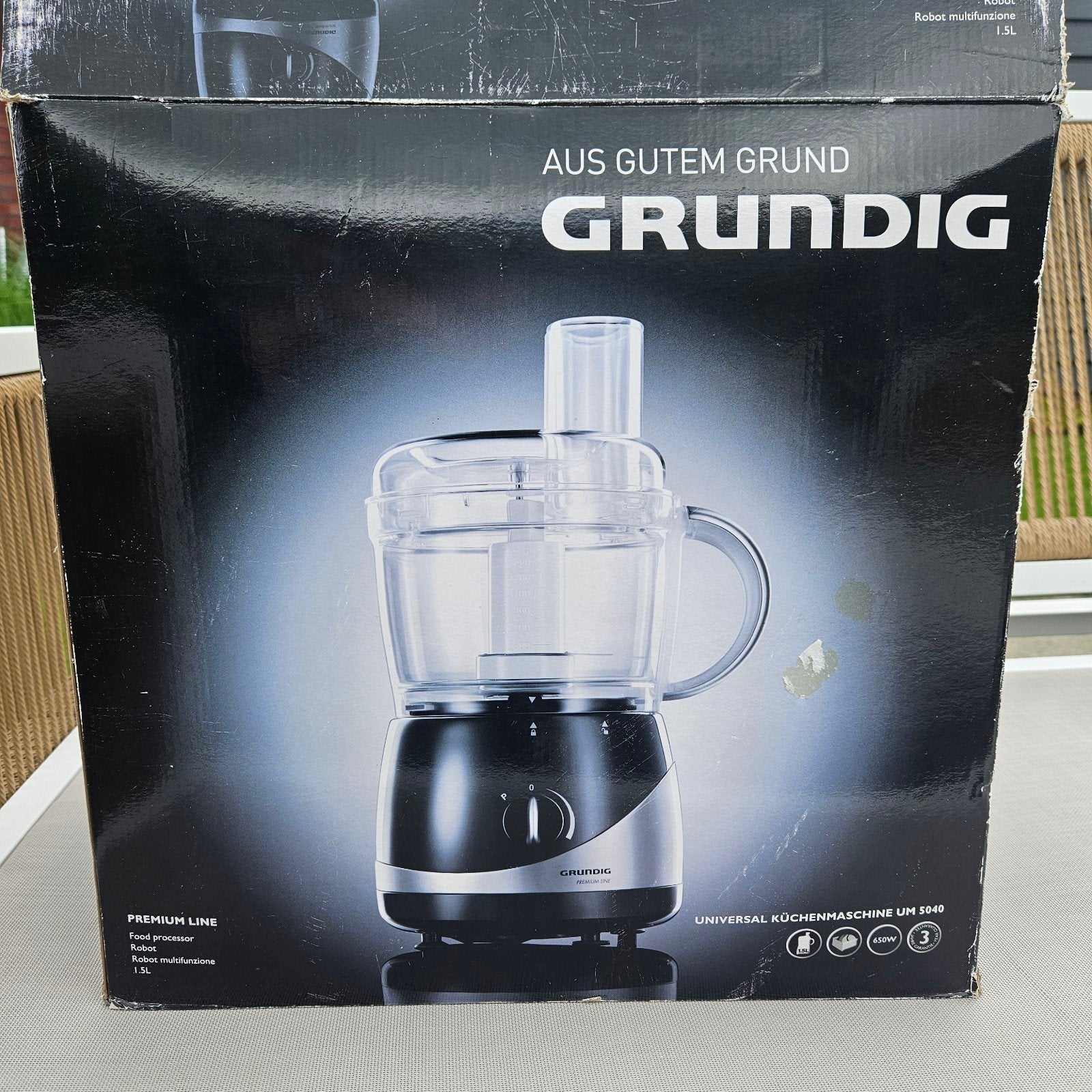 Grundig Universele Keukenmachine UM5040 - Premium Line, Witgoed en Apparatuur, 1 tot 2 liter, Ophalen of Verzenden, Gebruikt