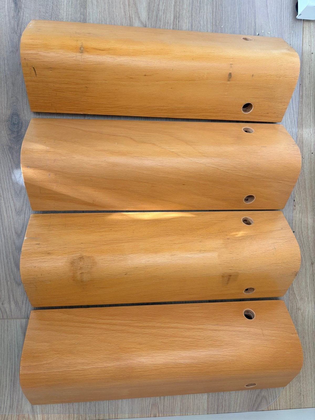 Auping Auronde hoge bedpoten 48cm, Ophalen, Gebruikt, Overige kleuren, Tweepersoons