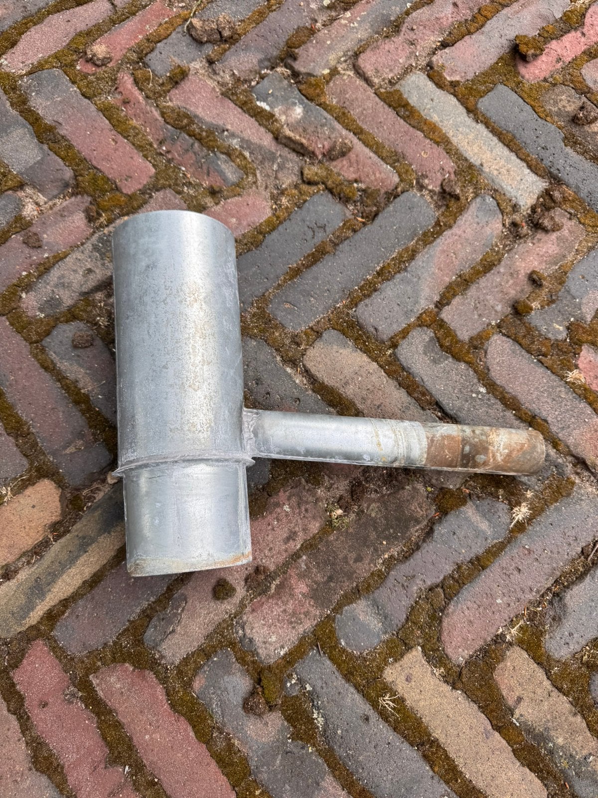 Vulautomaat regenton zink rond 100mm, Afvoer, Gebruikt, Ophalen of Verzenden, Zink