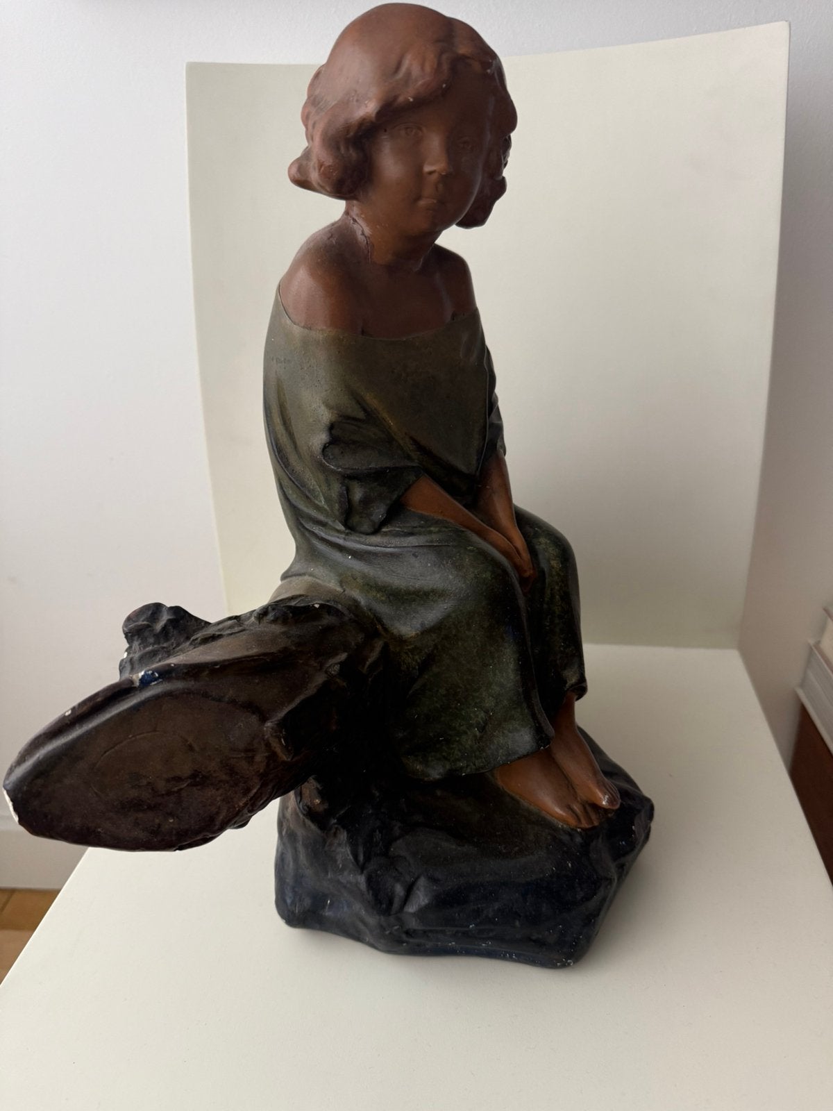Gipsen beeldje, Antiek en Kunst, Ophalen, Art deco, Gips, Beeld