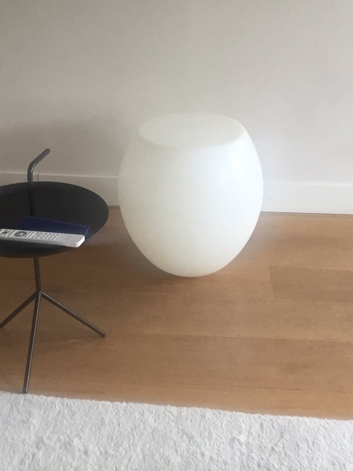 Bureaustoel Kruk Eivorm, Huis en Inrichting, Stoelen, Ophalen, Kunststof, Wit, Zo goed als nieuw