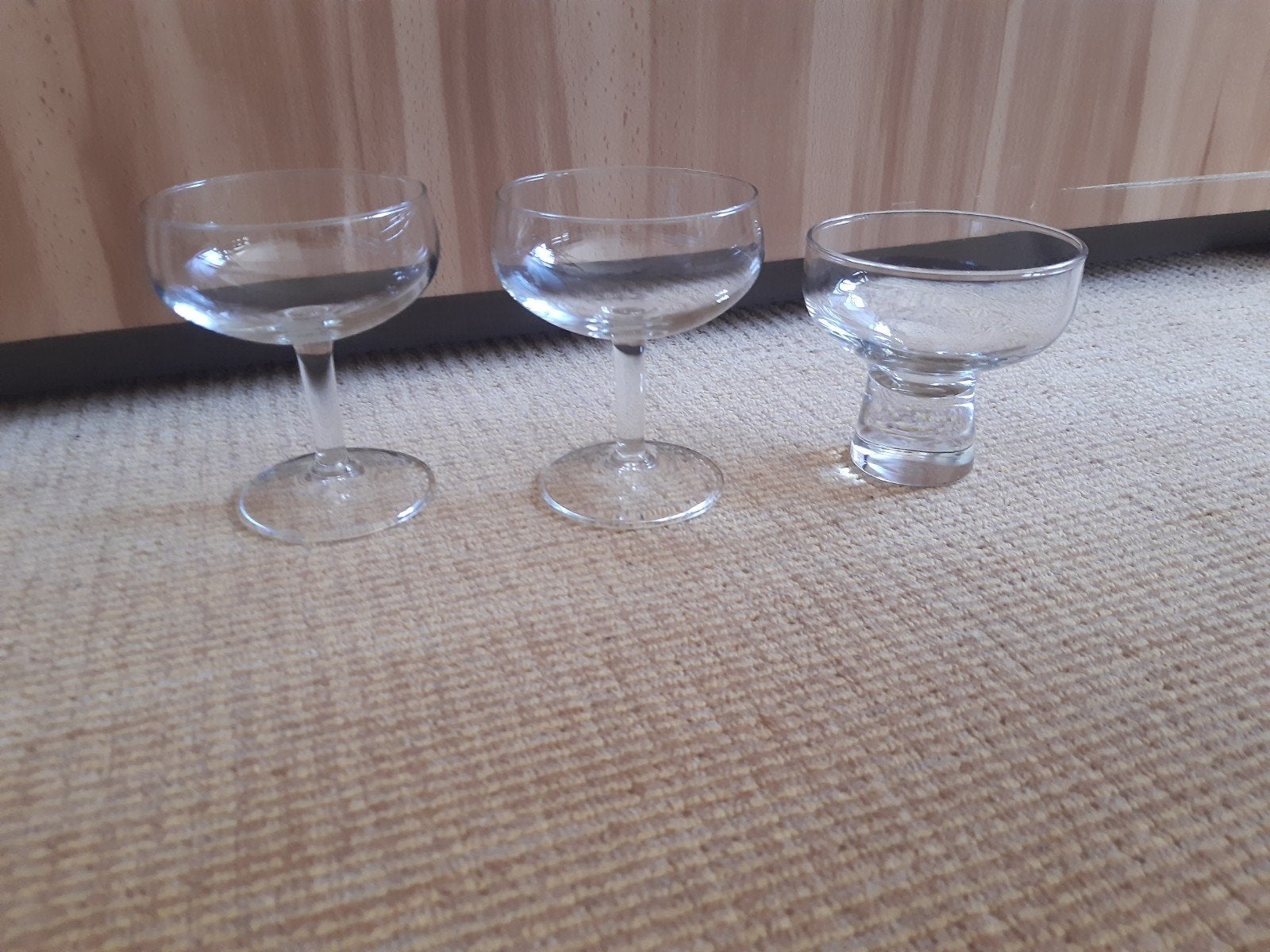 3 glazen schaaltjes / dessert bowls, Ophalen of Verzenden, Overige stijlen, Glas, Schaal of Schalen