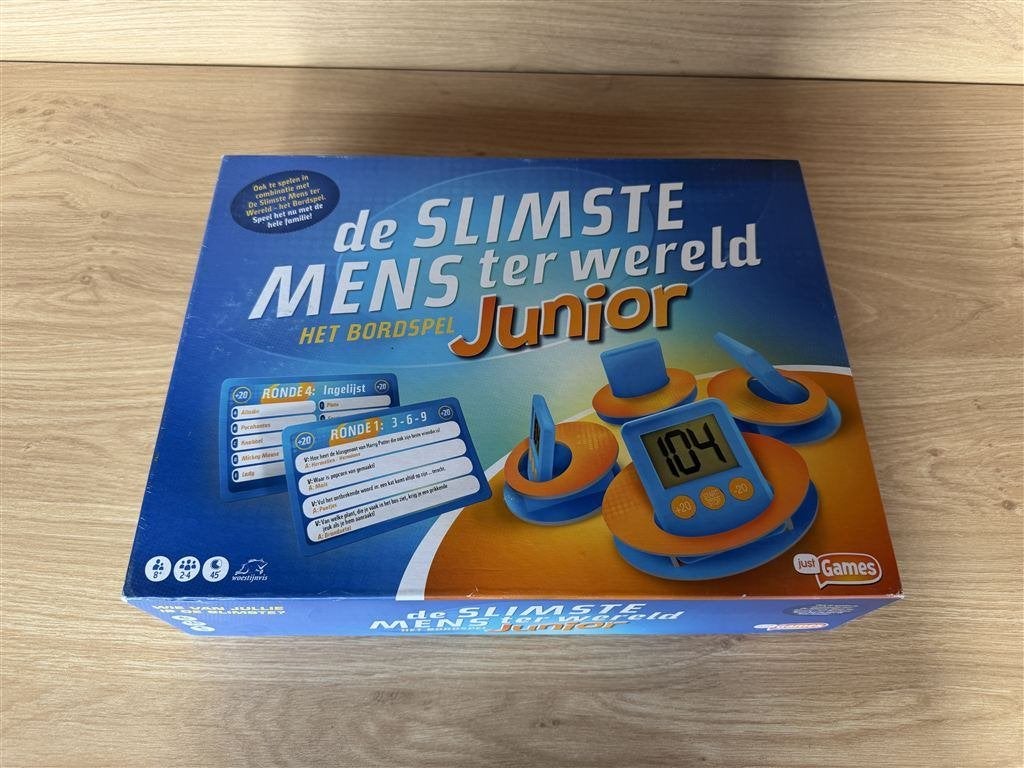 De slimste mens ter wereld junior - S7166, Hobby en Vrije tijd, Gezelschapsspellen | Bordspellen, Ophalen of Verzenden, Zo goed als nieuw