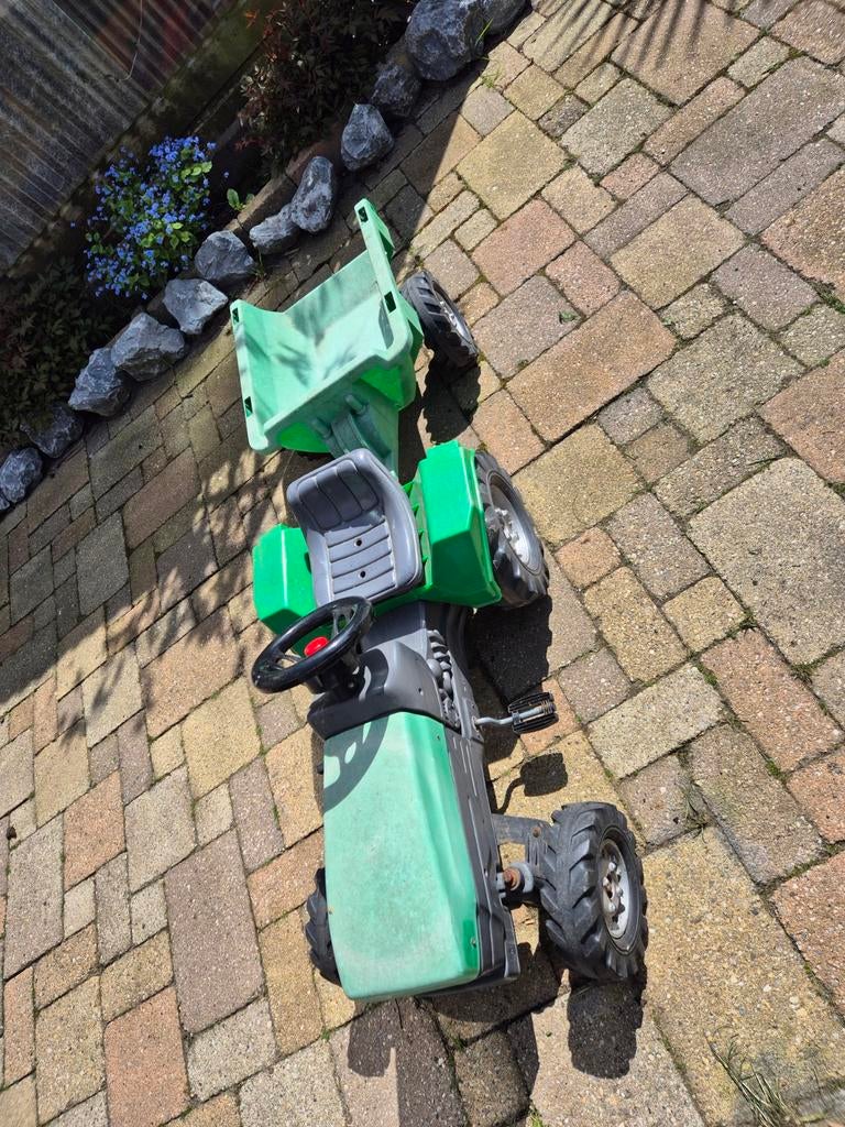 Kindertractor met aanhanger (3-5 jaar), Kinderen en Baby's, Speelgoed | Buiten | Voertuigen en Loopfietsen, Ophalen, Gebruikt