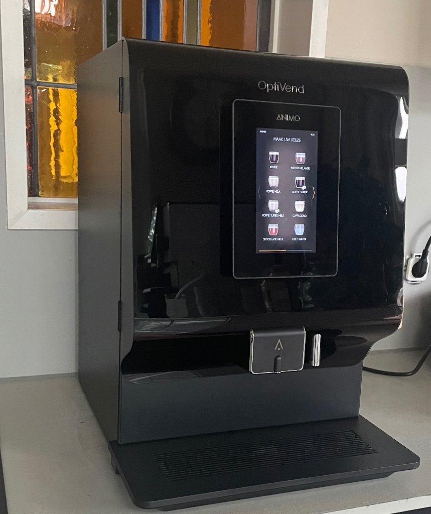 Animo Optivend 42 Touch uit 2024. Zo goed als nieuw!, Witgoed en Apparatuur, Ophalen, Overige typen, 10 kopjes of meer, Koffiemachine