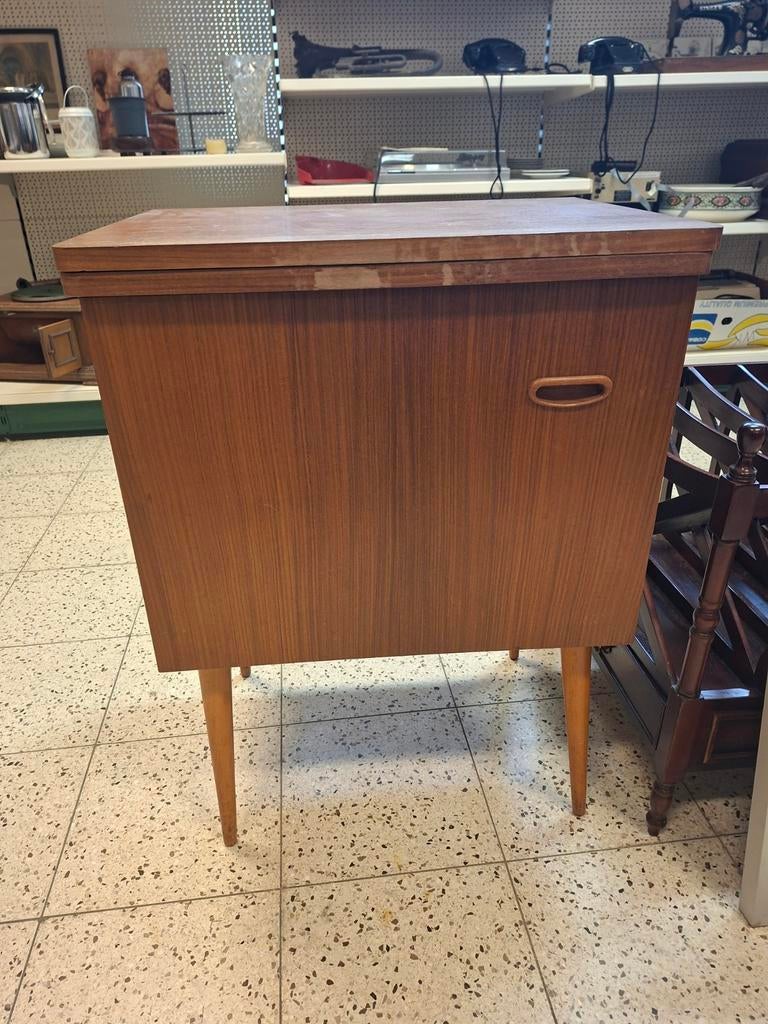 Houten naaimachinekastje,singer midcentury, Ophalen