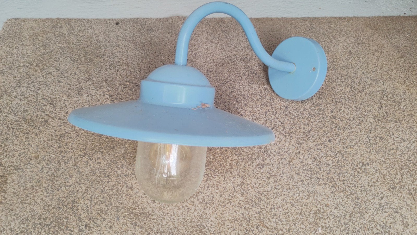 Blauwe wandlamp, E27, IP44, Ophalen, Overige materialen, Gebruikt, Minder dan 50 watt