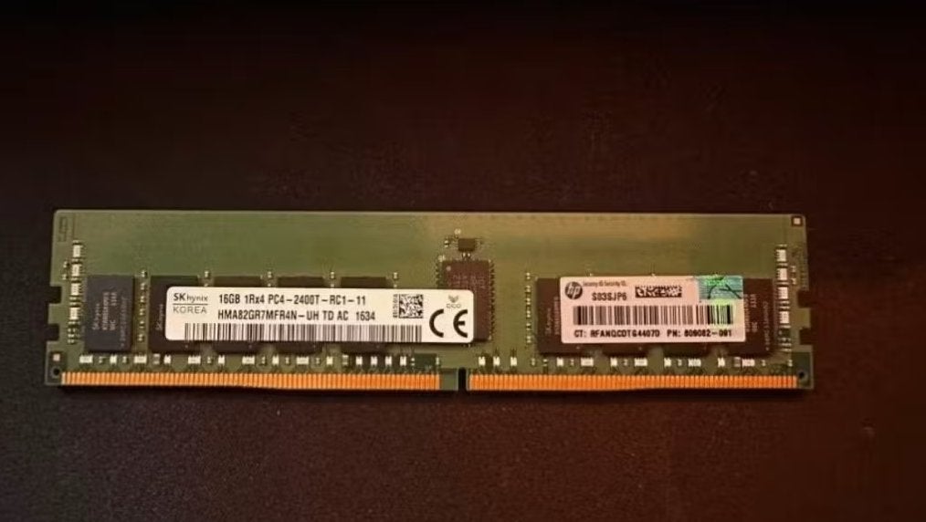 HPE 16GB DDR4 ECC RDIMM PC4-2400T 809082-091, Computers en Software, Gebruikt, 2400 MT/s, Server, DDR4
