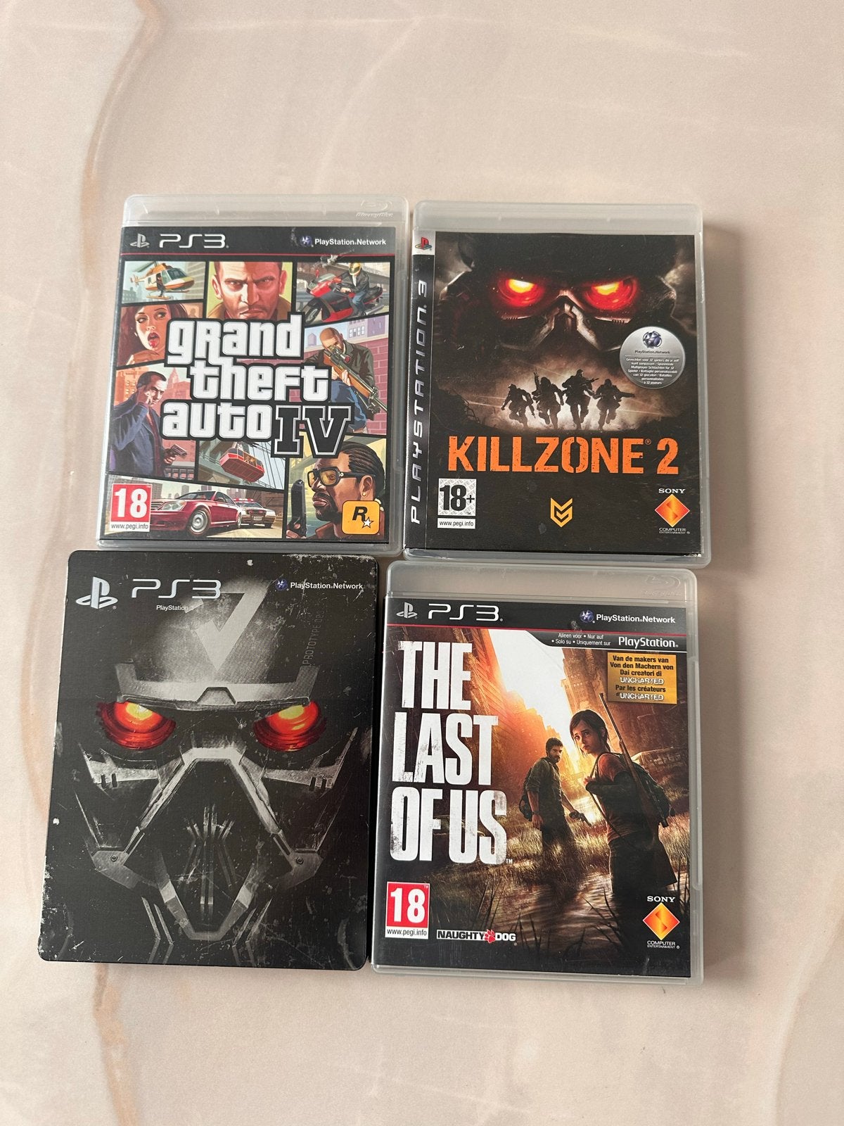 PS3 Spellen Grand Theft Auto IV, Killzone 2, The Last of US, Spelcomputers en Games, Avontuur en Actie, Online, Gebruikt, Vanaf 18 jaar