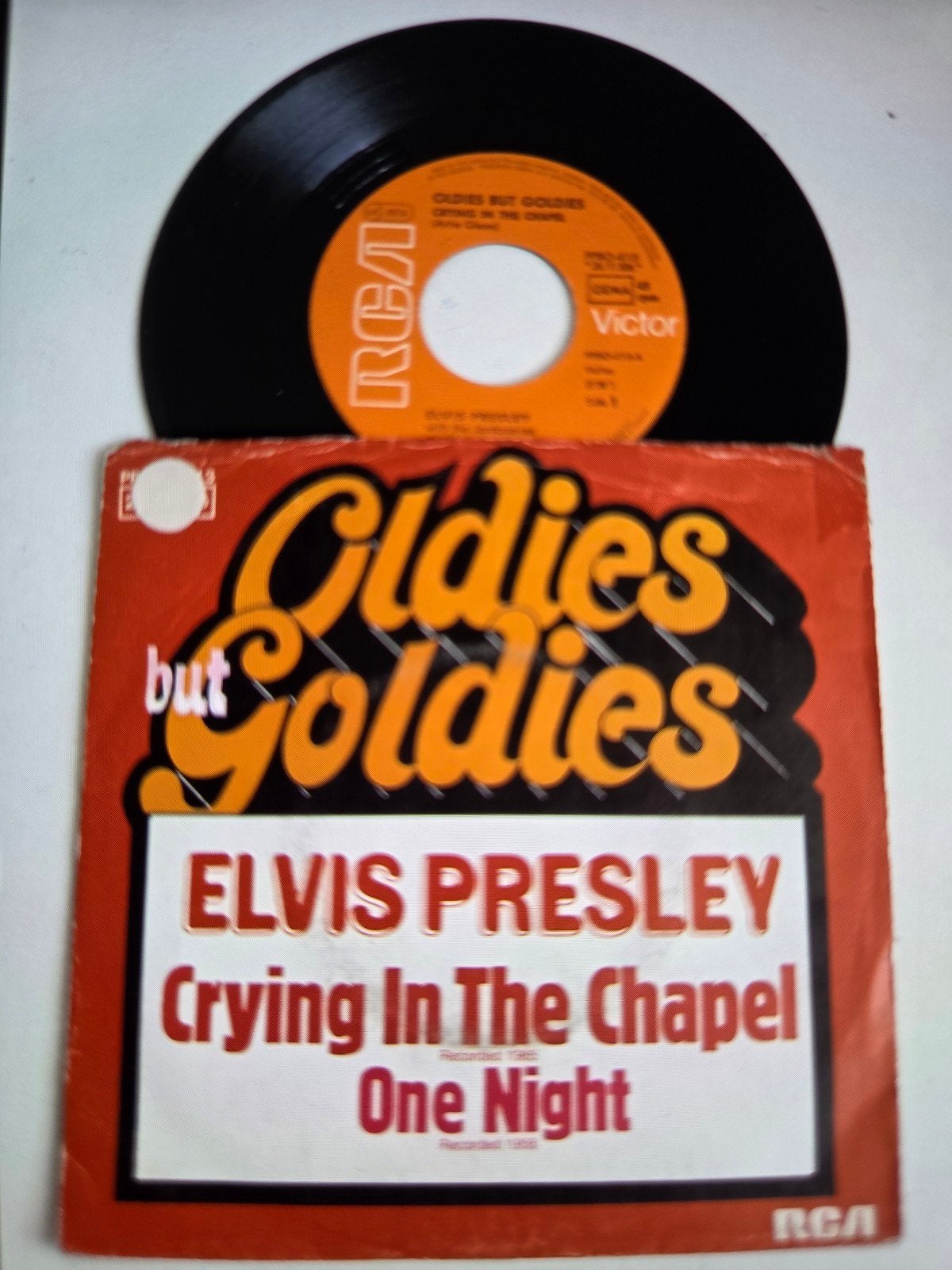 Elvis Presley - Crying In The Chapel / One Night (Single), Gebruikt, Originele persing, 7 inch, Single