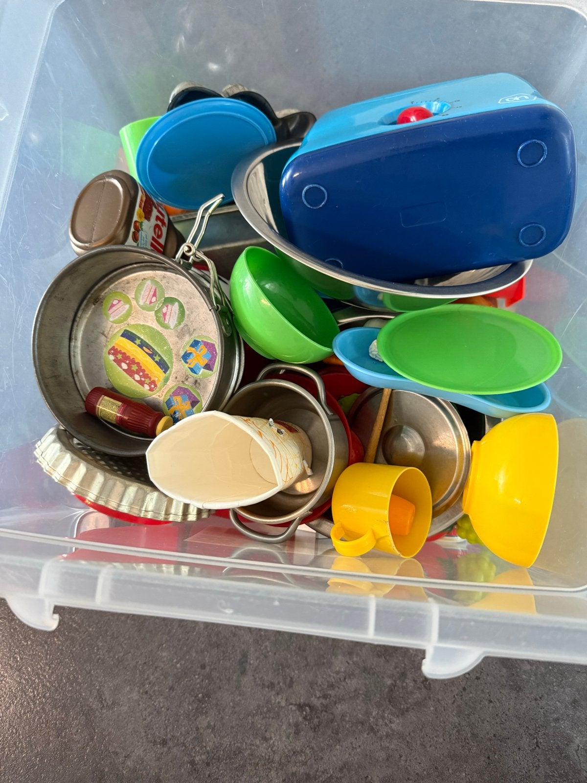 Doos met divers keukenspeelgoed, Ophalen of Verzenden, Gebruikt, Jongen of Meisje