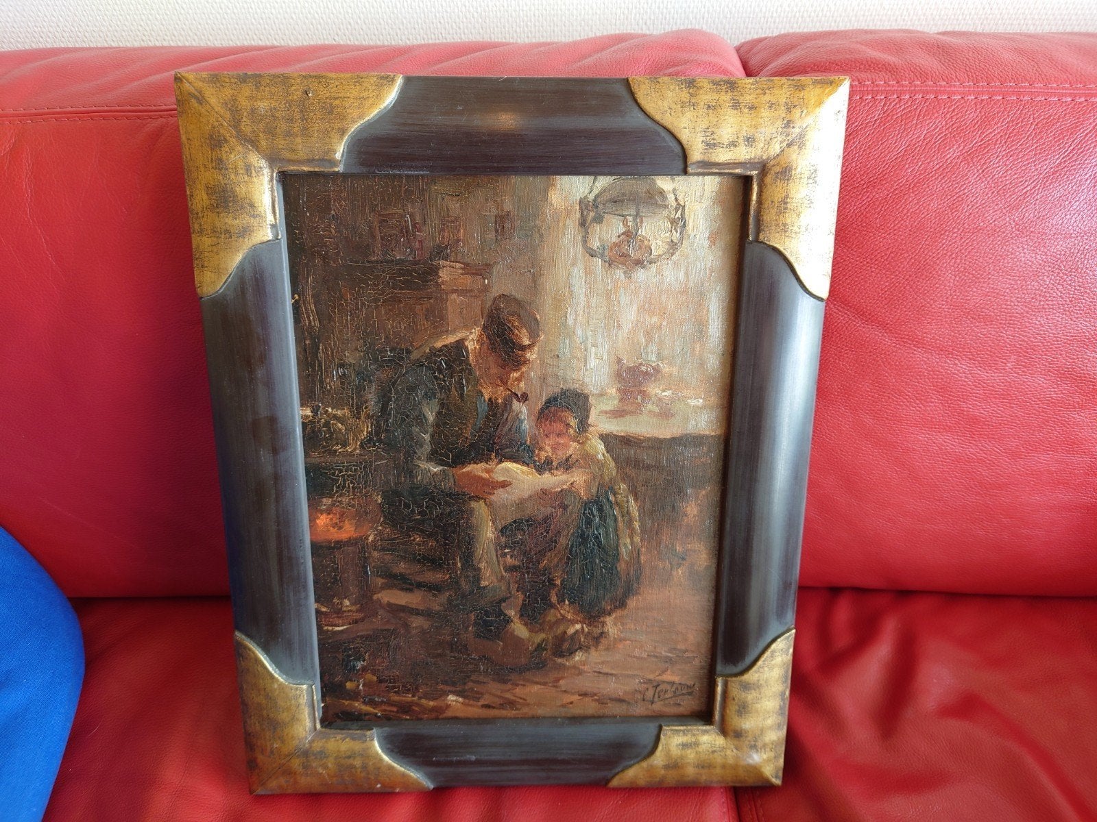 Olieverfschilderij Cornelis (Kees) Terlouw, R'damse School, Antiek en Kunst, Ophalen of Verzenden