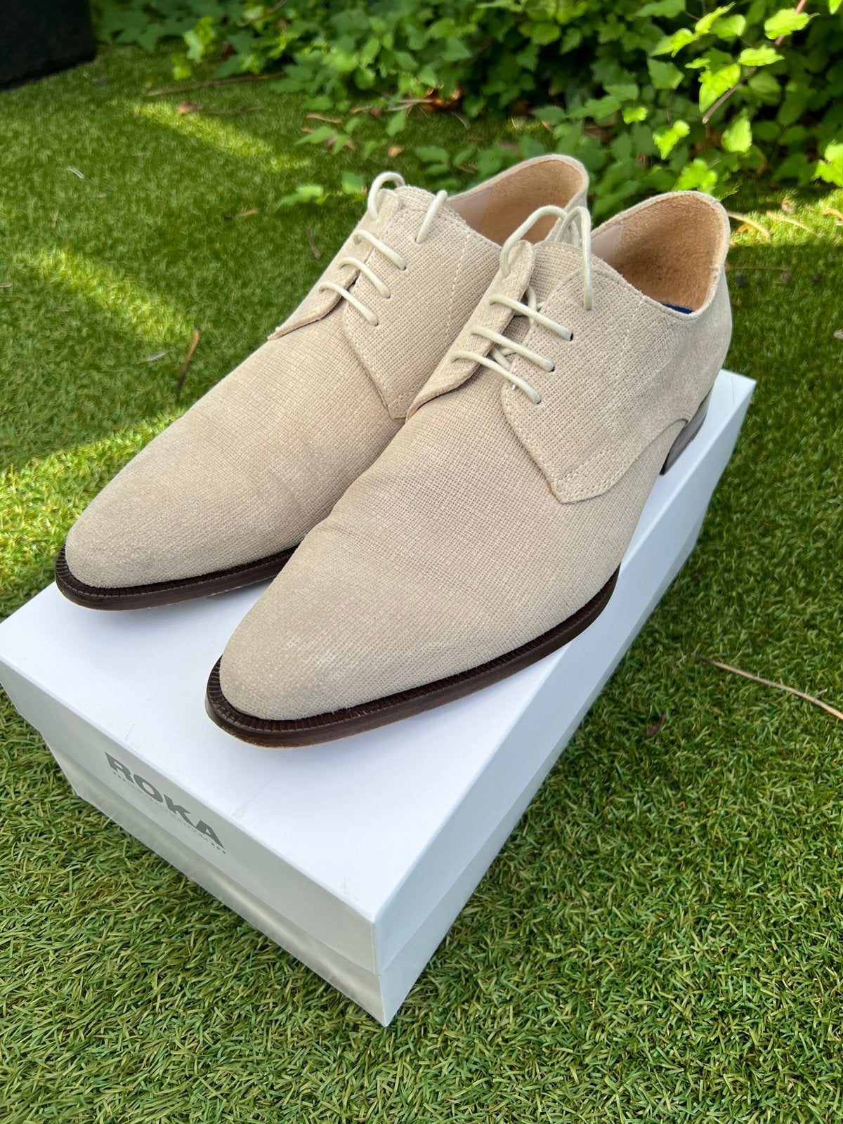 ROKA beige nette herenschoenen – maat 43 – zo goed als nieuw, Ophalen of Verzenden, Zo goed als nieuw, Overige kleuren