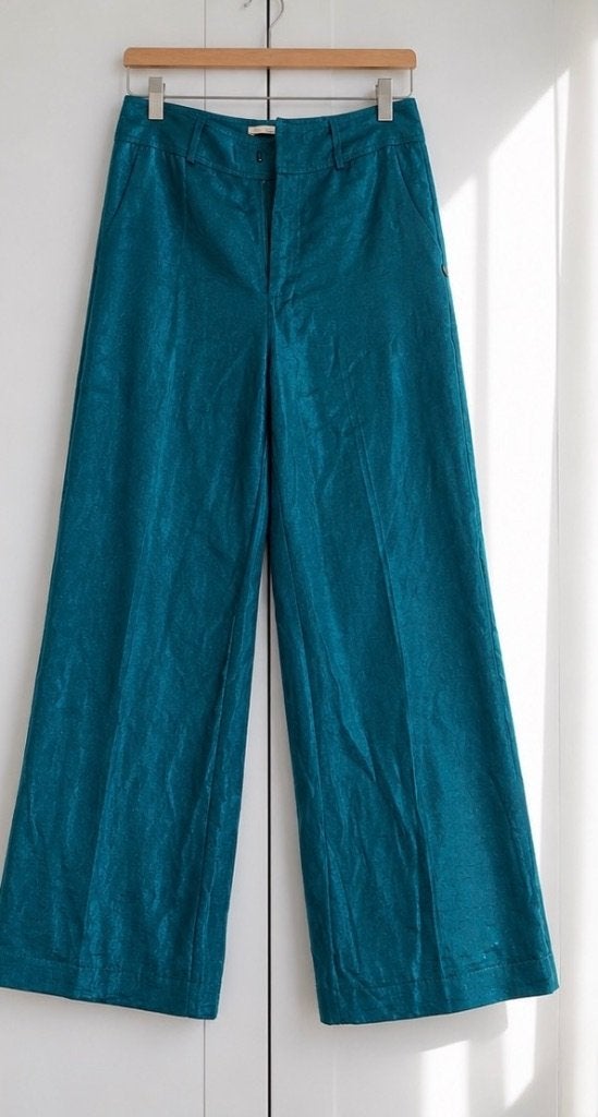 Scotch & Soda prachtige glanzende groene wide leg XS nieuw, Nieuw, Scotch & Soda, Ophalen of Verzenden, Maat 34 (XS) of kleiner