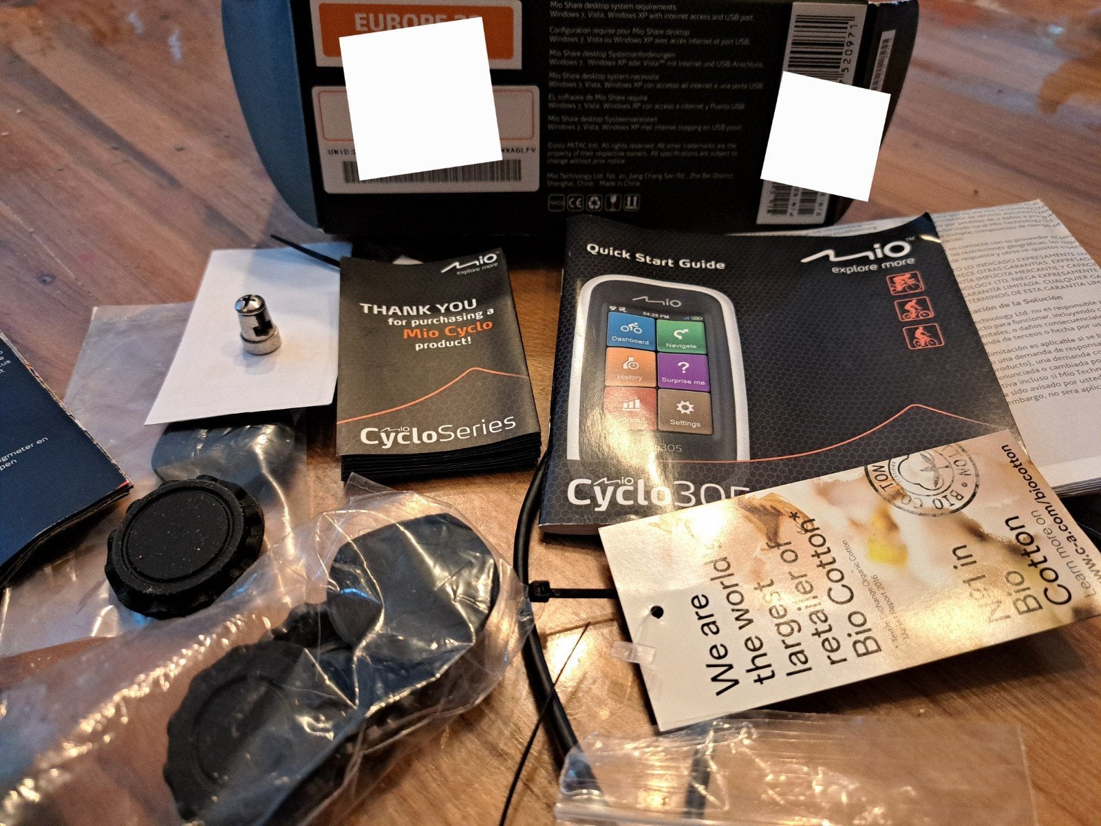 Mio Cyclo 305 Fietsnavigatie met accessoires, Ophalen of Verzenden, Waterdicht, Gebruikt
