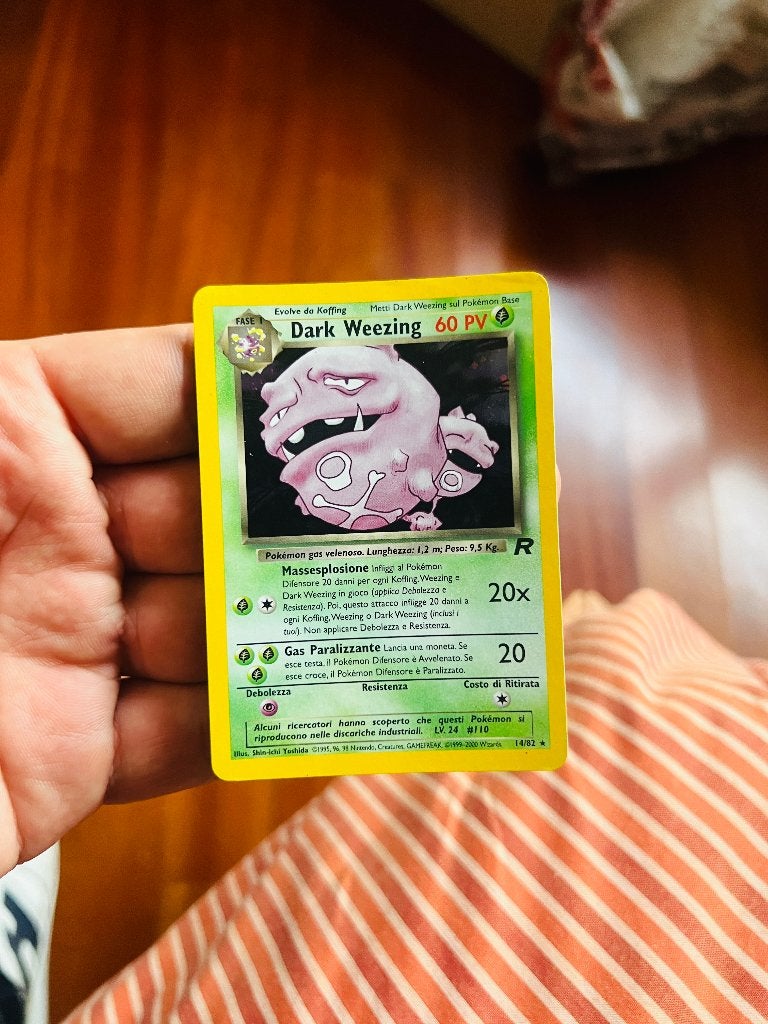 Dark Weezing 14/82 Holo Team Rocket Pokemon, Verzenden, Zo goed als nieuw, Losse kaart, Foil