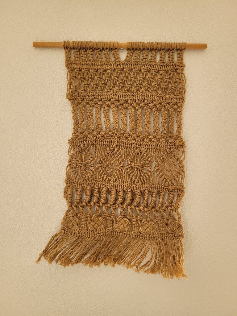 Decoratief macrame wandkleedje H 57 x B 32 cm, Ophalen of Verzenden