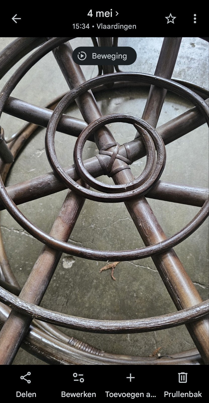 Papasan stoel met kussen - Rotan, Gebruikt, Bruin, Bohemian, Relax, Lounge, Eén