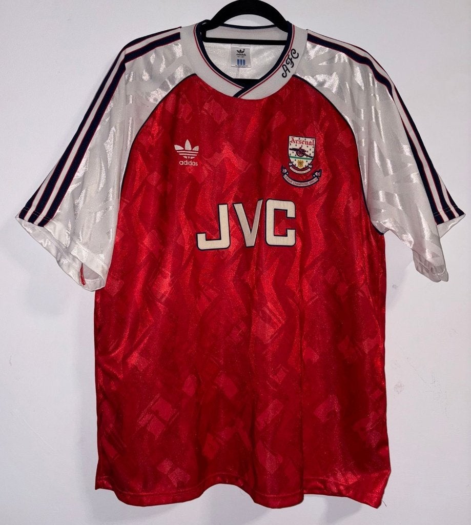 Origineel Arsenal 1990-01 Thuis shirt - Maat L/XL - 8/10, Maat 52/54 (L), Ophalen of Verzenden, Zo goed als nieuw, Adidas