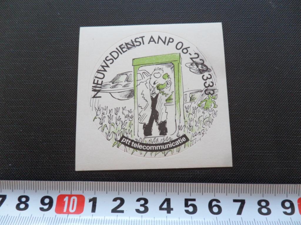 sticker strip PTT Telecom Nieuwsdienst ANP 06-222333, Ophalen, Zo goed als nieuw