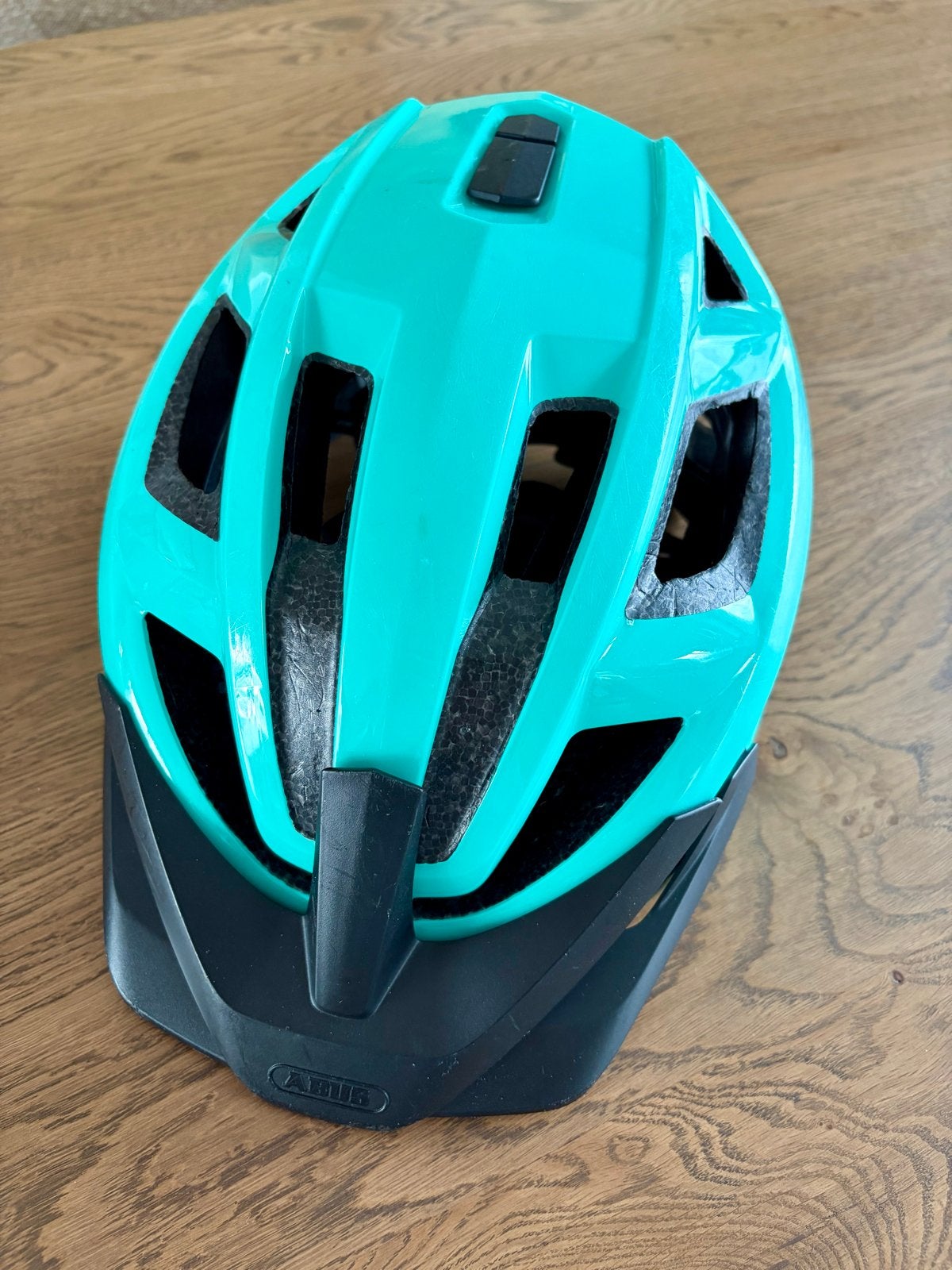 Kinderhelm Abus 52-57cm - Turquoise, Ophalen of Verzenden, Gebruikt, Overige maten, Jongen of Meisje