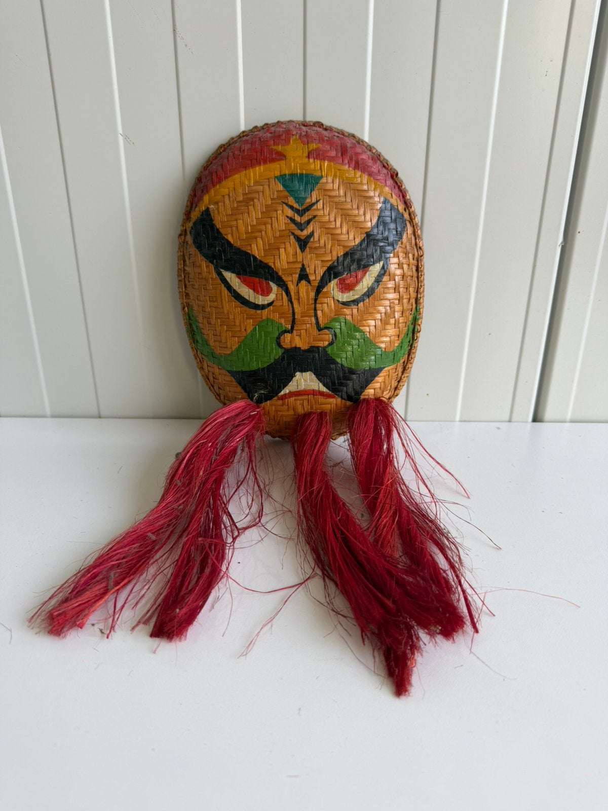 Vietnamees bamboe masker, Natuurlijk materiaal, Masker, Ophalen of Verzenden, Meerkleurig