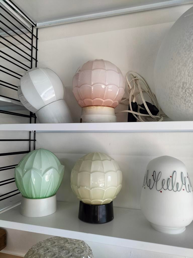 Diverse Thabur lampen - Vintage glazen bollen, Antiek en Kunst, Antiek | Lampen, Ophalen of Verzenden