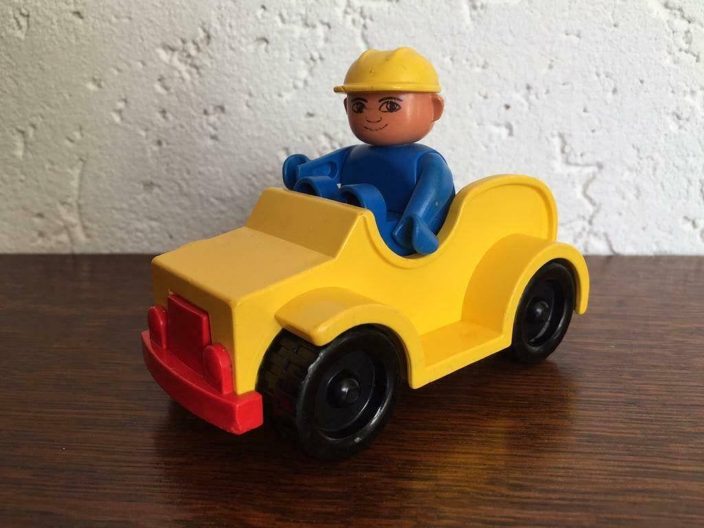 Vintage LEGO DUPLO Auto met Bestuurder uit de jaren 80, Ophalen of Verzenden, Zo goed als nieuw, Duplo