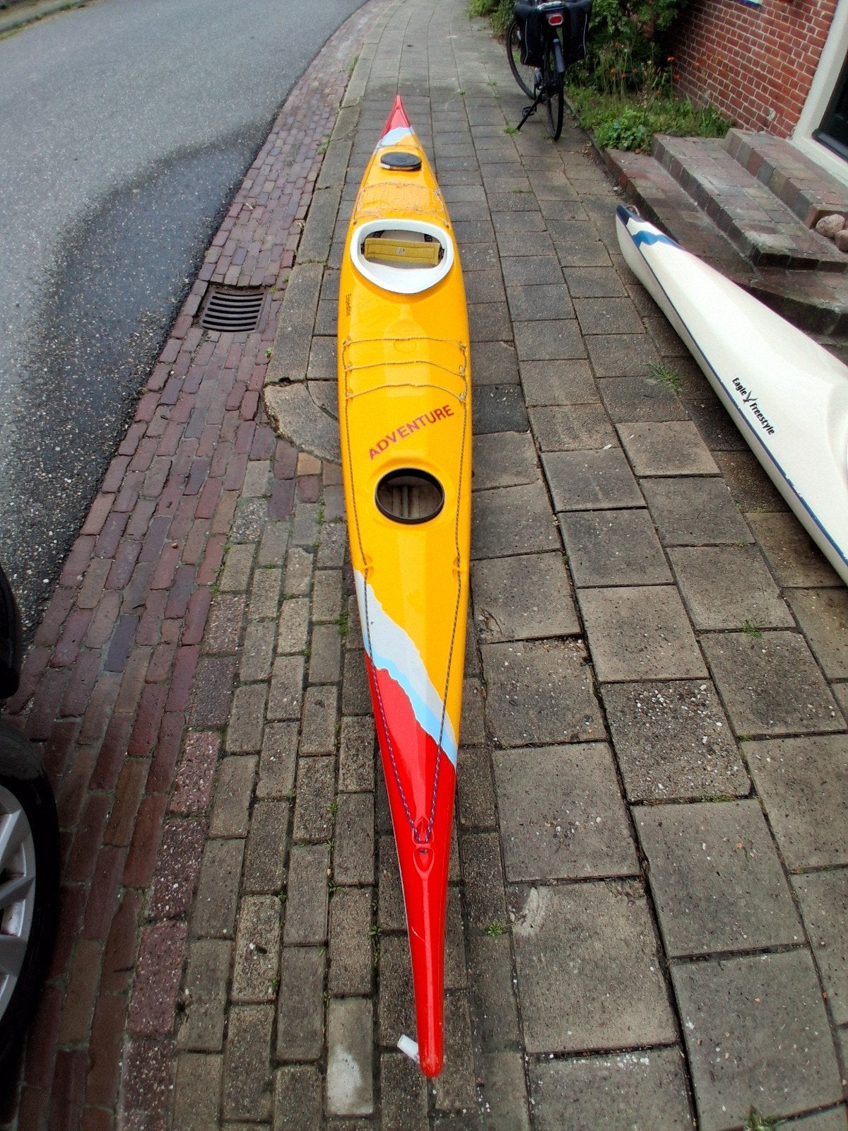 Expeditie Adventure Kajak - Geel/Rood, Ophalen