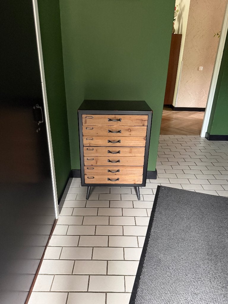 Stijlvolle ladekast met 6 laden - industrieel design, Huis en Inrichting, Kasten | Ladekasten, 5 laden of meer, 100 tot 150 cm