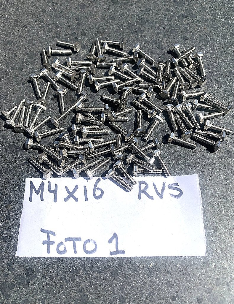 Rvs bouten M4 M5 M6. Voor bromfietsrestauratie of  modelbouw, Nieuw, Ophalen of Verzenden, Minder dan 50 mm, Rvs