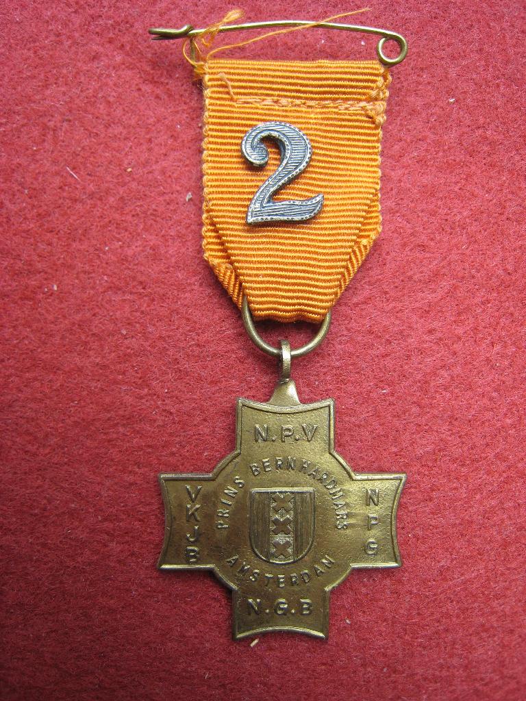 Scoutisme Scoutisme Medaille Prins Bernhardmars Amsterdam, Verzamelen, Scouting, Verzenden, Zo goed als nieuw, Embleem, Speld of Insigne