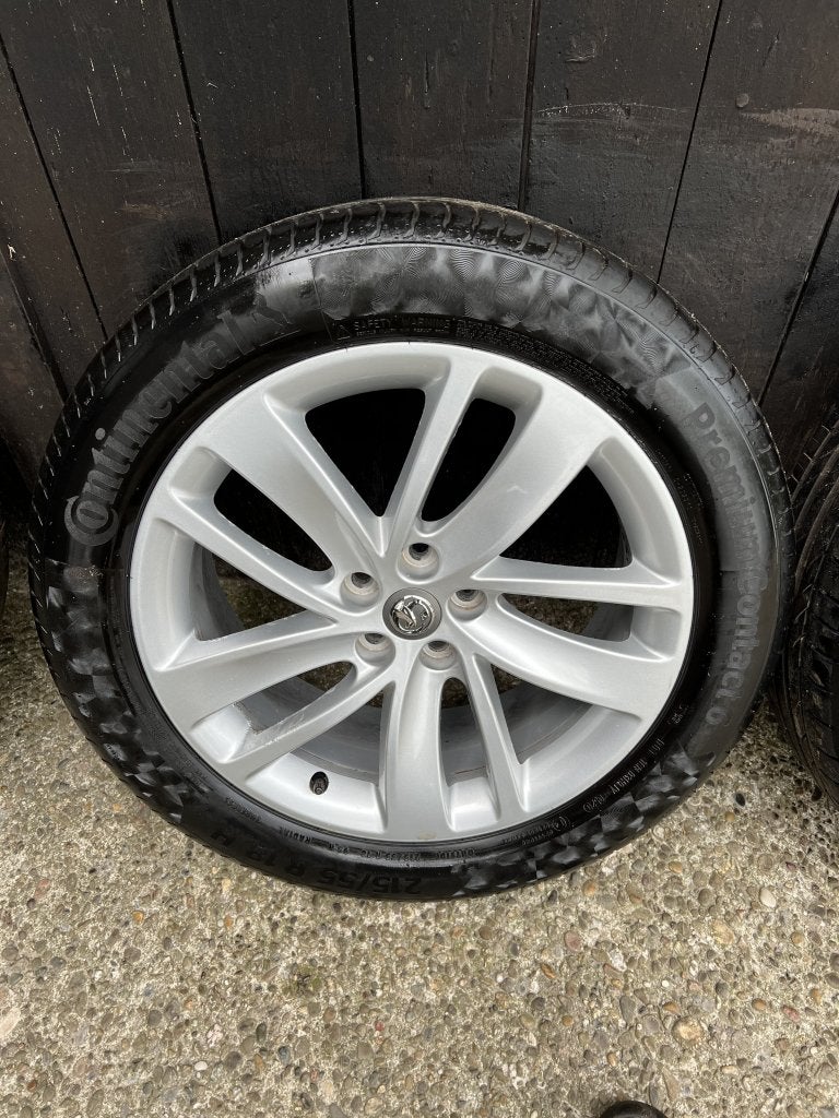5x105 Opel mokka velgen zomer set 18”  6mm continental, 18 inch, Banden en Velgen, Niet ingevuld, Personenwagen