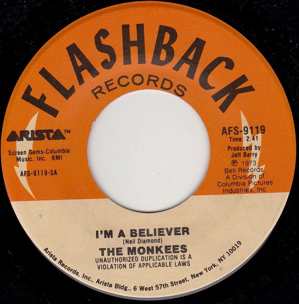 The Monkees - I'm A Believer 7", Cd's en Dvd's, Ophalen of Verzenden, Nieuw in verpakking, 7 inch, Pop