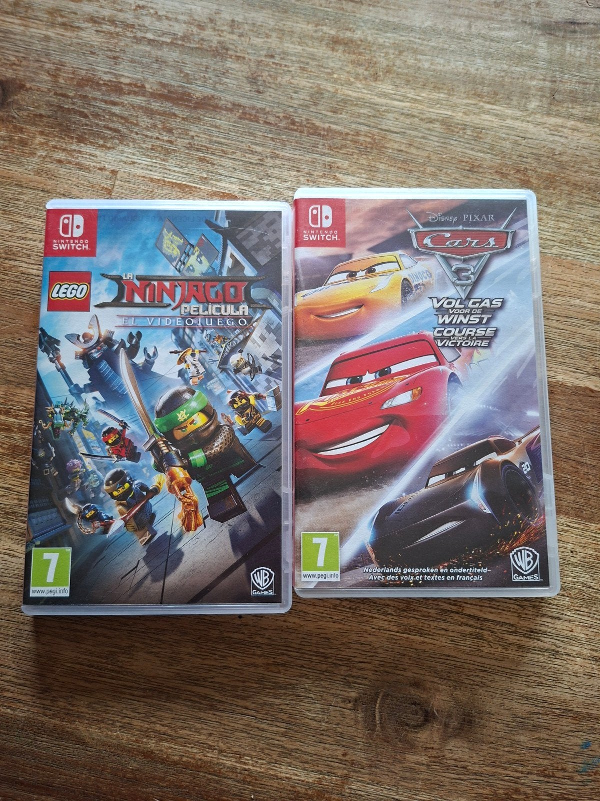 Nintendo Switch games: Cars 3 & Lego Ninjago, Spelcomputers en Games, Ophalen, Zo goed als nieuw, Switch Original, Met games
