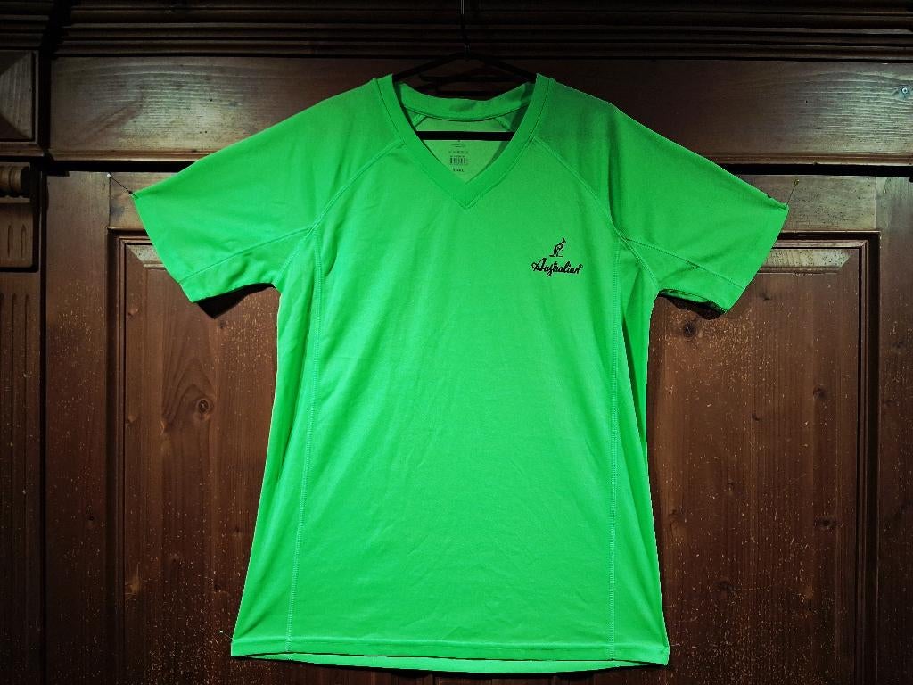Neon groen sportshirt L Australian, Ophalen of Verzenden, Zo goed als nieuw, Maat 52/54 (L), Groen