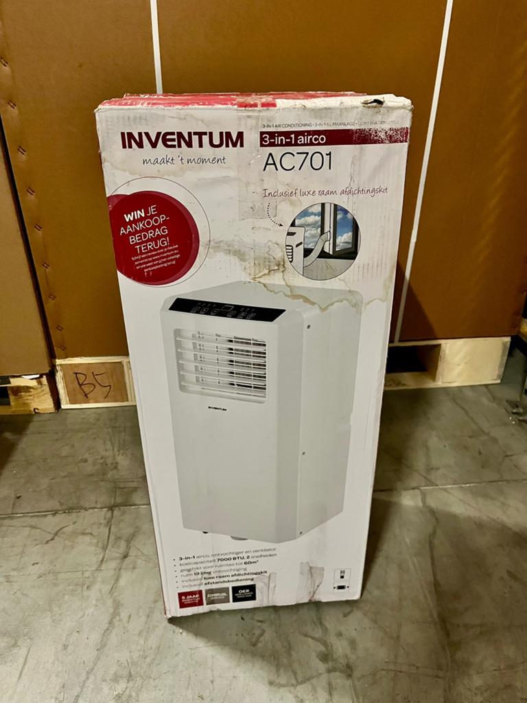 Mobiele Airco inventum ac701, Witgoed en Apparatuur, Airco's, Ophalen, Minder dan 60 m³, Energieklasse A of zuiniger, 3 snelheden of meer