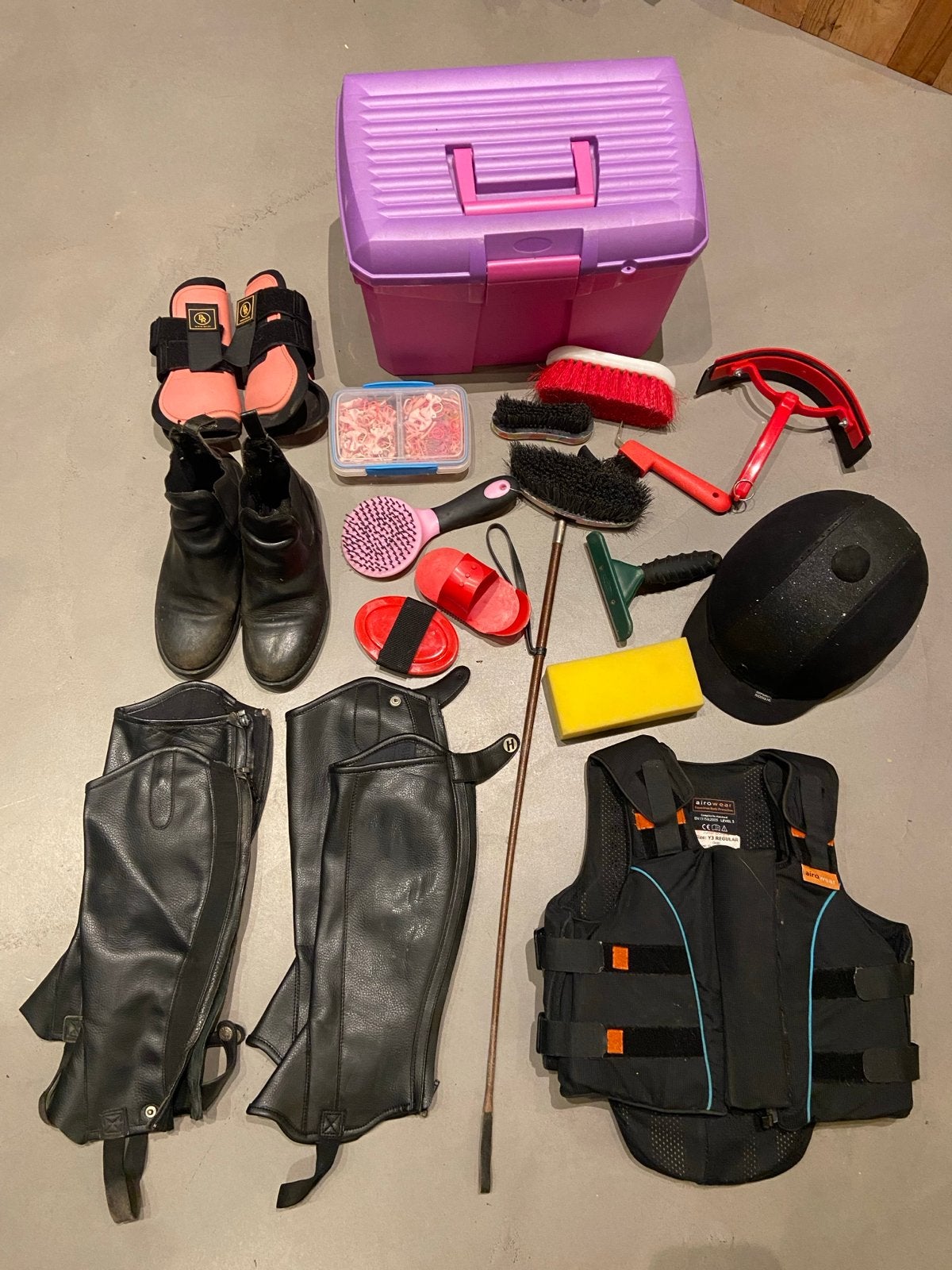 Paardrijschoenen jodhpurs, chaps, body protector, cap, meer, Ophalen of Verzenden, Gebruikt, Dressuur
