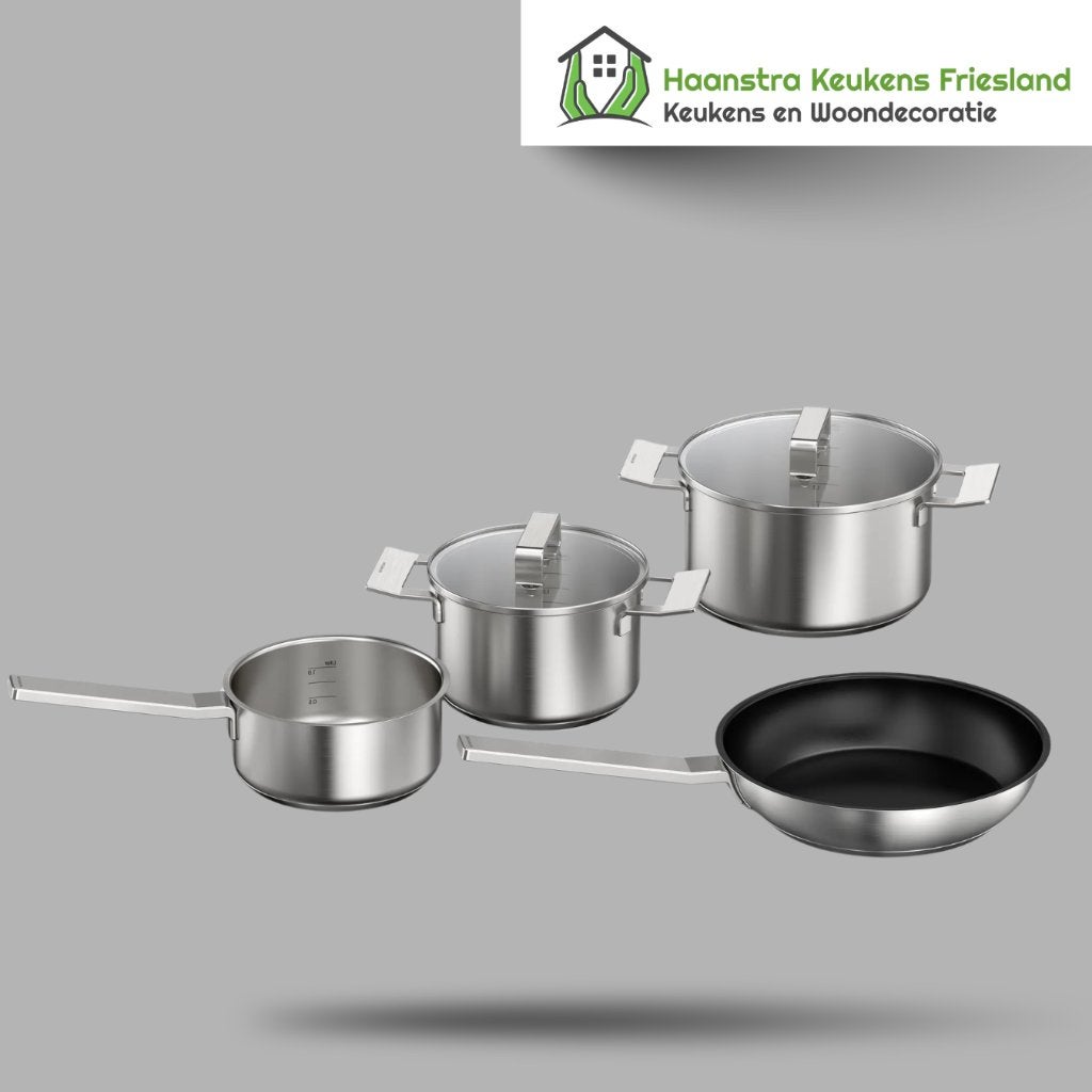 Nieuw in doos Bosch HEZ9SE040 pannenset, Huis en Inrichting, Keuken | Potten en Pannen, Ophalen, Inductieplaat, Nieuw, Pannenset
