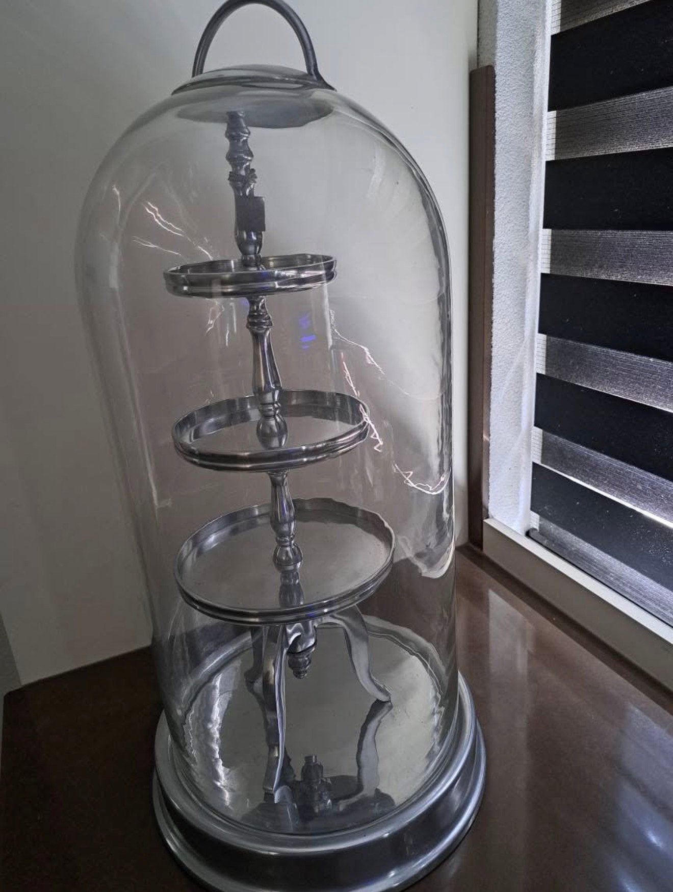 Stolp met etagere riviera maison, Ophalen of Verzenden, Zo goed als nieuw, Etagère, Glas