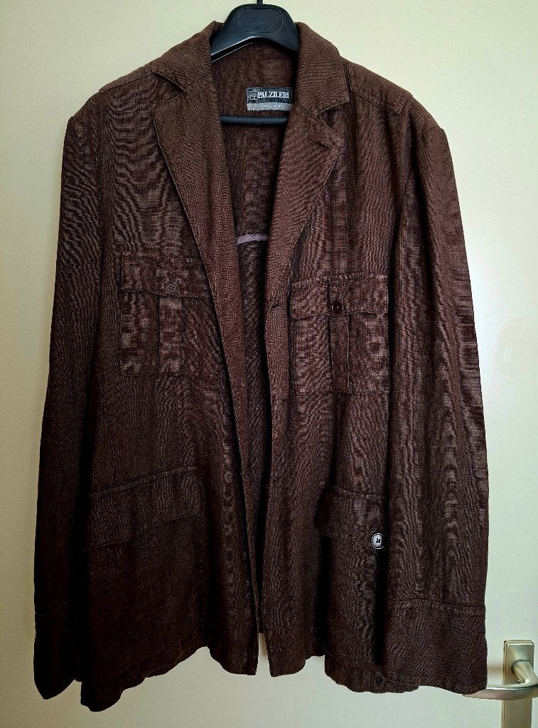 Pal Zileri Sport Bruin Linnen Jasje Maat L, Maat 52/54 (L), Bruin, Nieuw, Ophalen of Verzenden