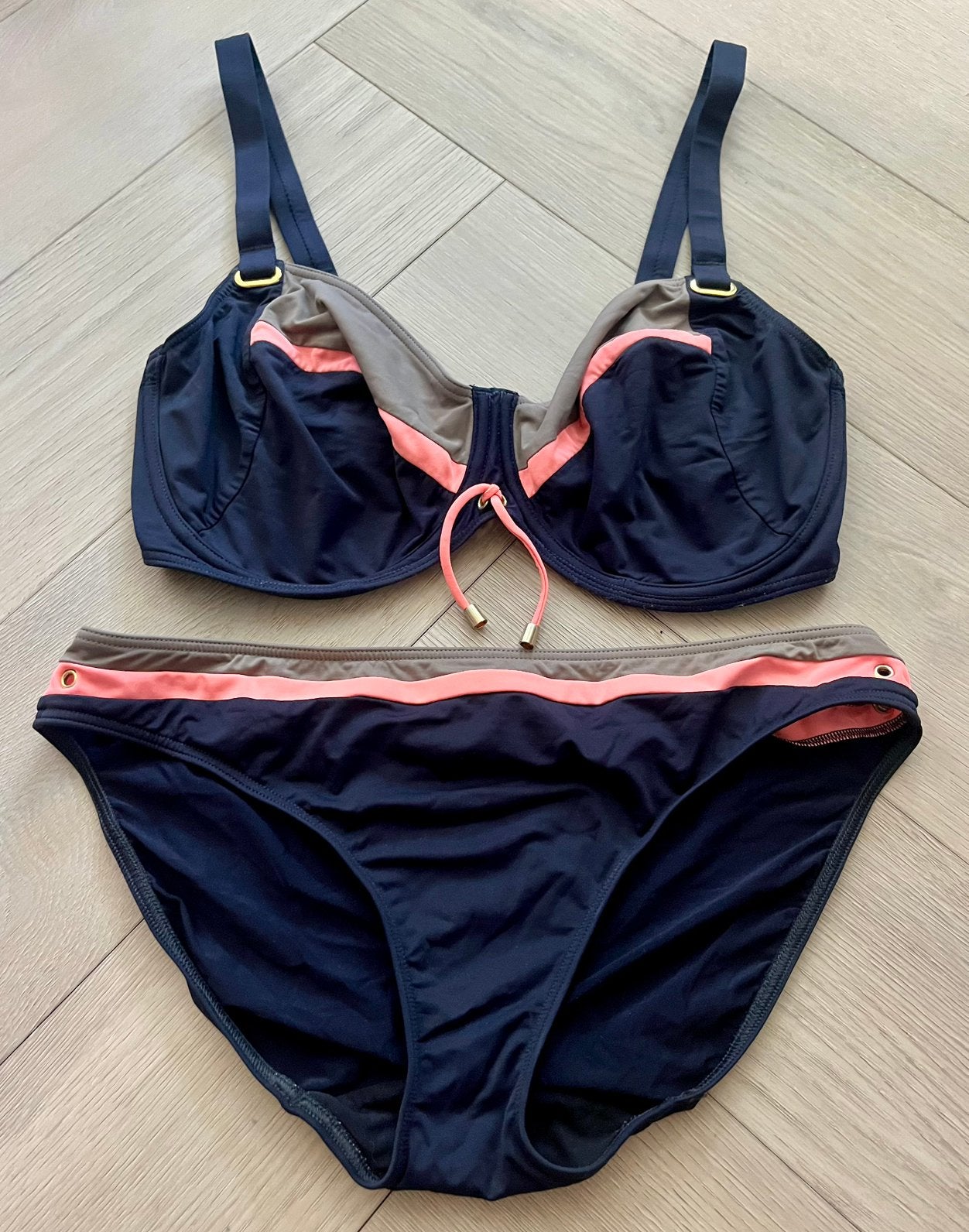 Prima Donna Swim Bikini 80F/42 Blauw (LEES BESCHRIJVING), Bikini, Gedragen, Verzenden, Blauw